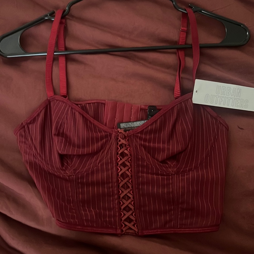 Red crop top